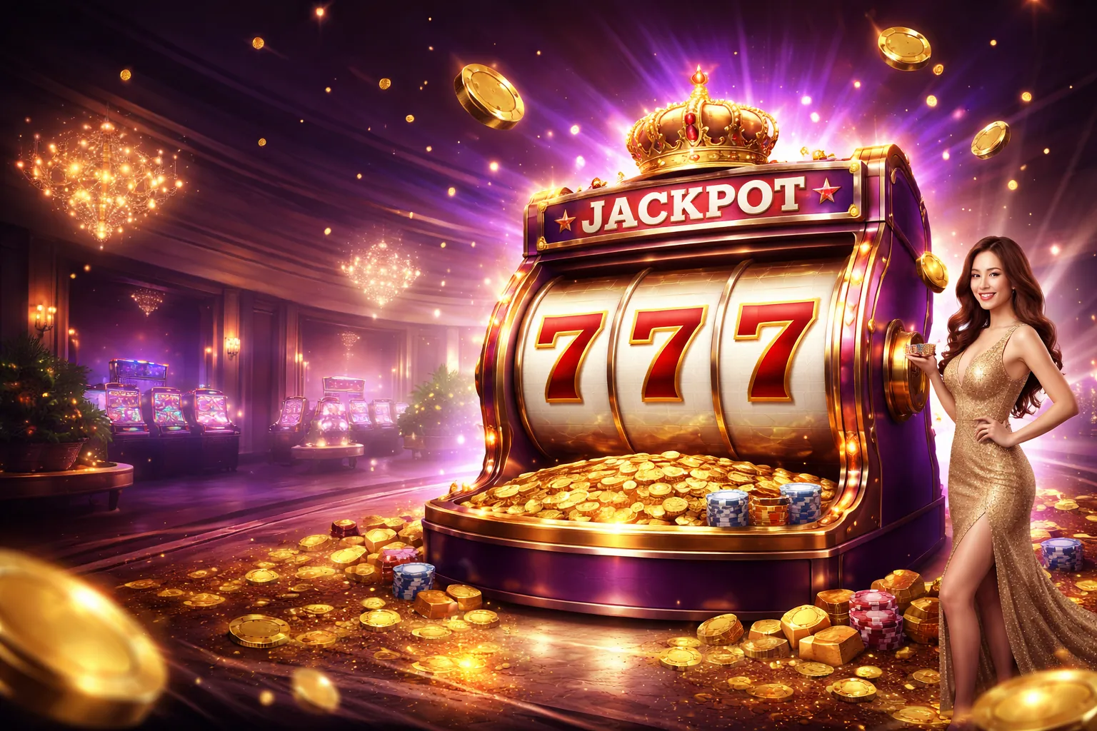 Hình nền slot 1xBet với các biểu tượng game